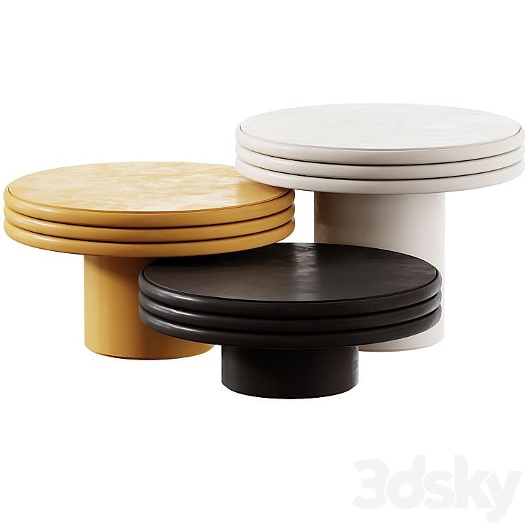 Table Version Model Version Scala Set of Three Round Tables - Table - 3D model