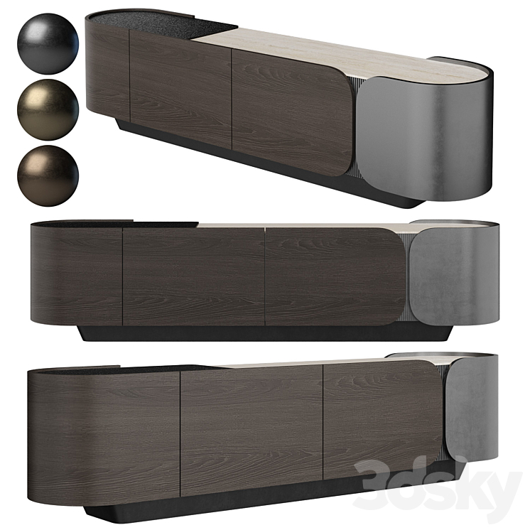 BOJI LOW CONSOLE - Sideboard & Chest of drawer - 3D model