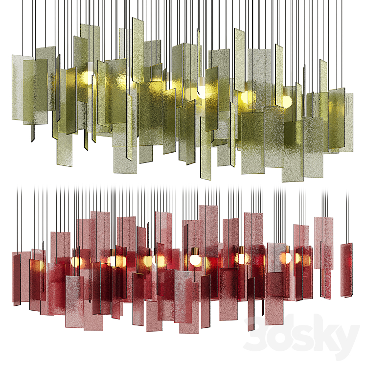 Cumulus Chandelier - Pendant light - 3D model
