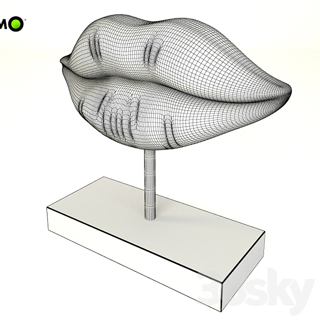 Statuette Lips 3ds Max - thumbnail 3