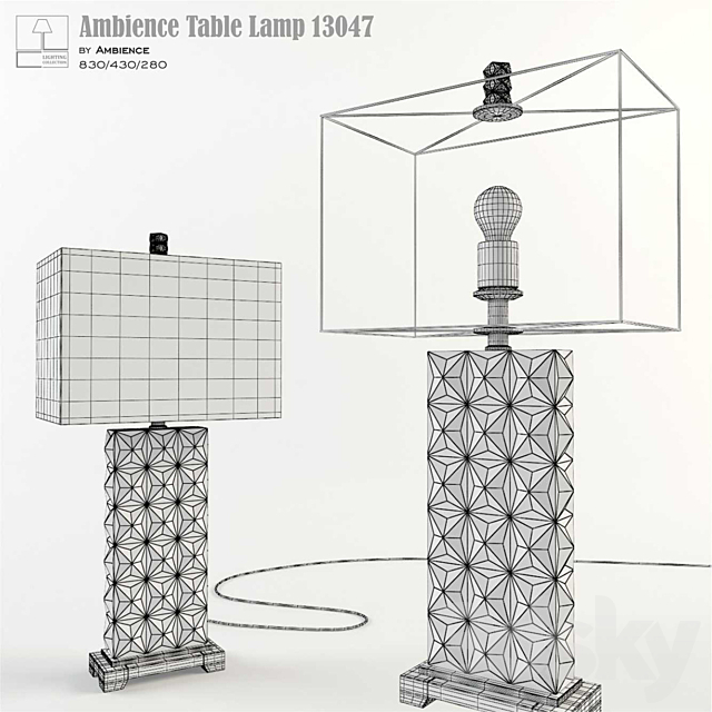 Ambience Table Lamp 13047 3ds Max - thumbnail 2