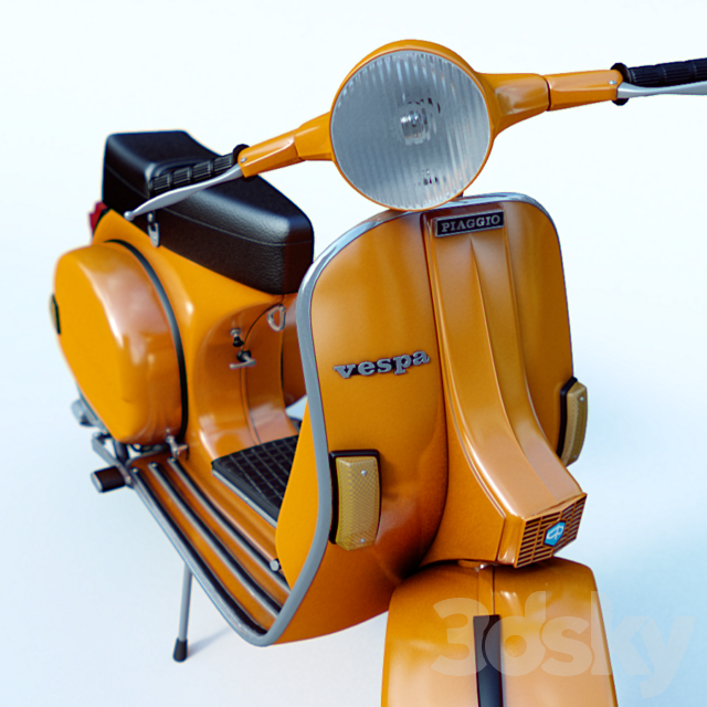 Vespa P200E 3ds Max - thumbnail 2