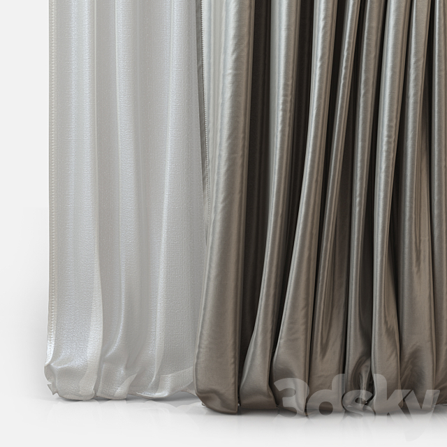 Curtains m25 3ds Max - thumbnail 2