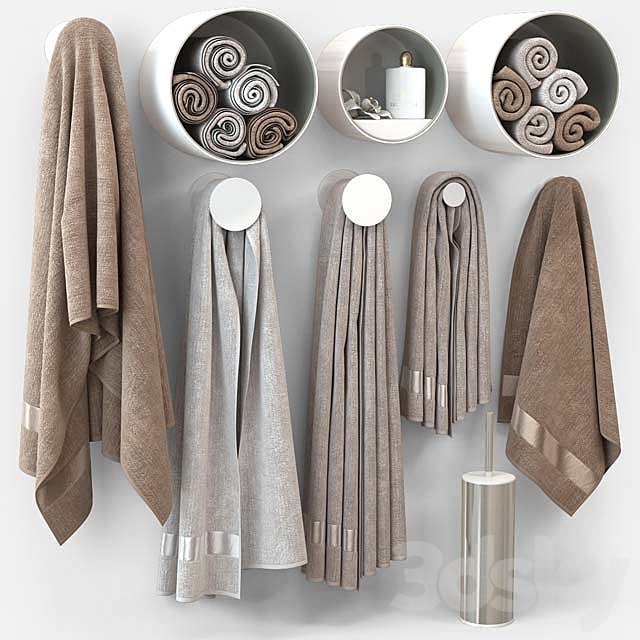 Towels m23 3ds Max - thumbnail 2