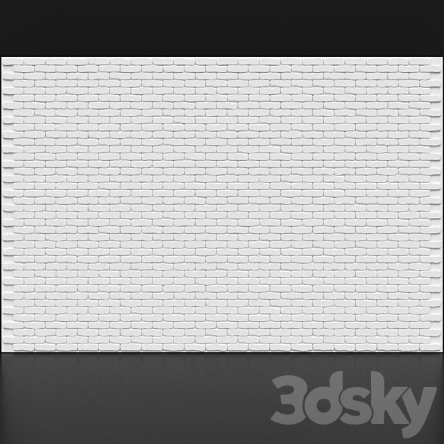 White brick 3ds Max - thumbnail 3