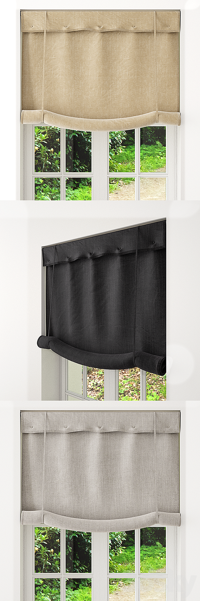 Roman Blinds 6 3ds Max - thumbnail 2