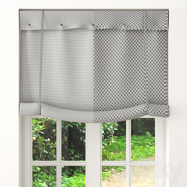 Roman Blinds 6 3ds Max - thumbnail 3
