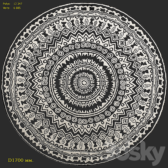 Carpet BoConcept Ethno Chic Rug 3ds Max - thumbnail 3