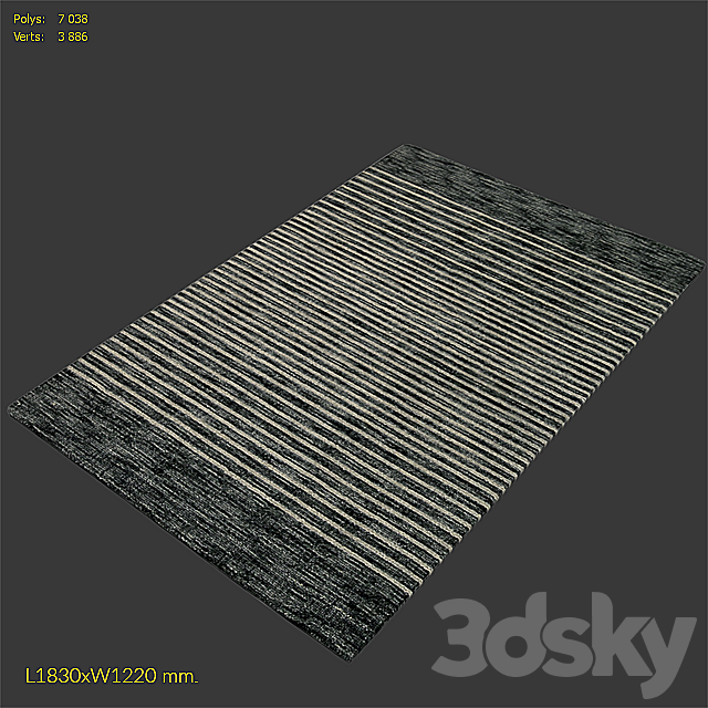 Rug Calvin Klein Home Tundra 3ds Max - thumbnail 3