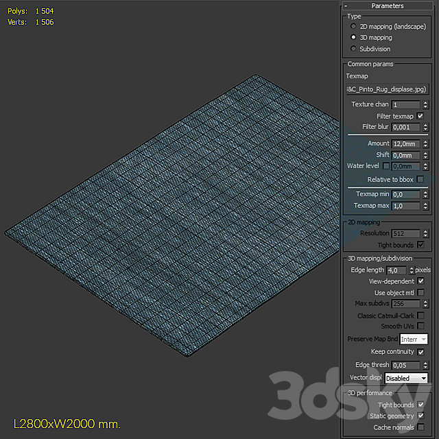 Rug Brink & Campman Pinto Rug 3ds Max - thumbnail 3