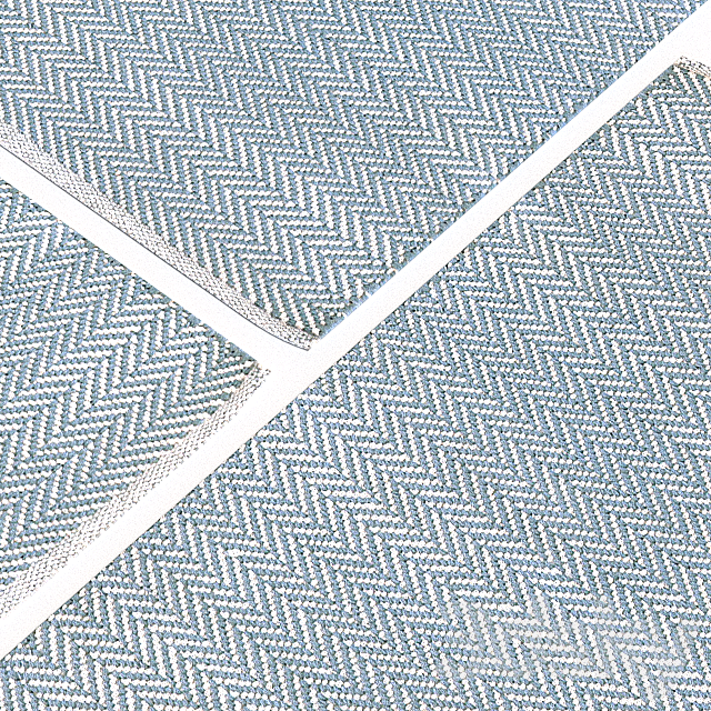 Carpet Dash & Albert Herringbone Swedish Blue Woven Cotton Rug 3ds Max - thumbnail 2