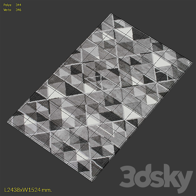 Carpet nuLOOM Hand Tufted Anja Triangle Rug 3ds Max - thumbnail 3