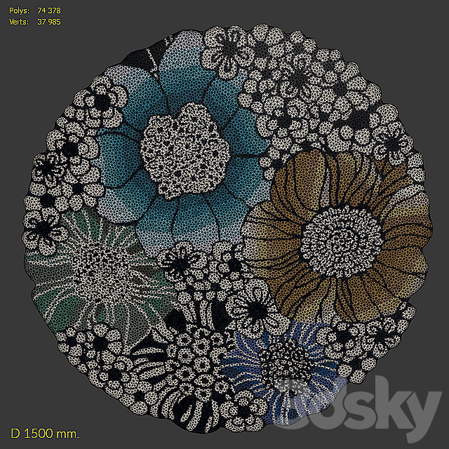 Rug Missoni Home Anemones Saturnia Rug V2 3ds Max - thumbnail 3