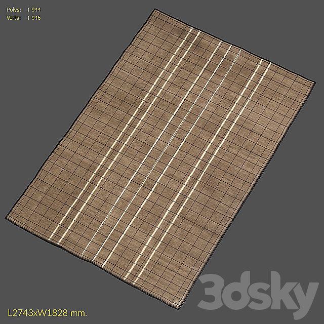 Carpet DorisLeslieBlau Contemporary Tibetian rug by Parkin Saunders 3ds Max - thumbnail 3