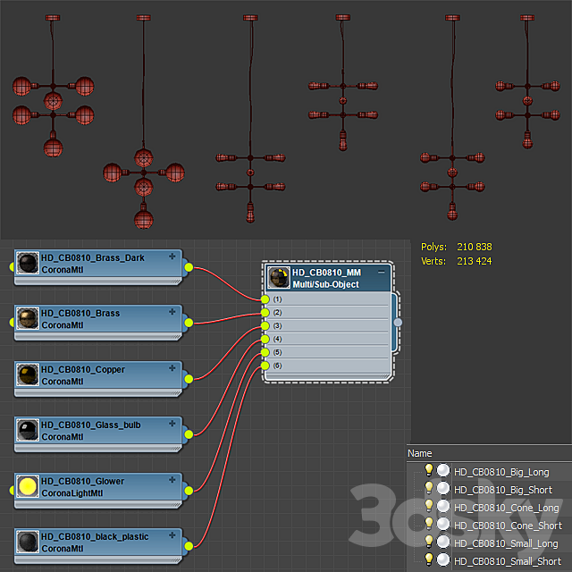 Suspension House Doctor Molecular CB0810 Pendant 3ds Max - thumbnail 3