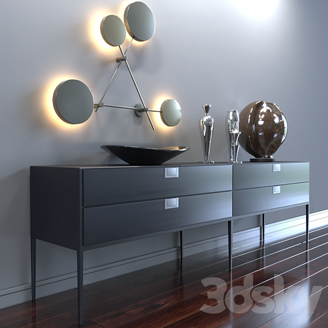 Console ALCOR LX08 B&B Italia 3ds Max - thumbnail 2