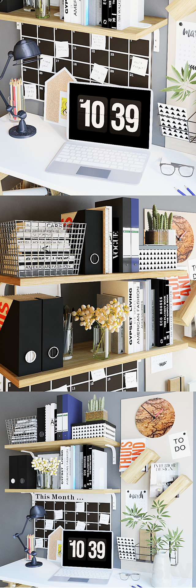 Decorative set Wallpaper 3 3ds Max - thumbnail 2