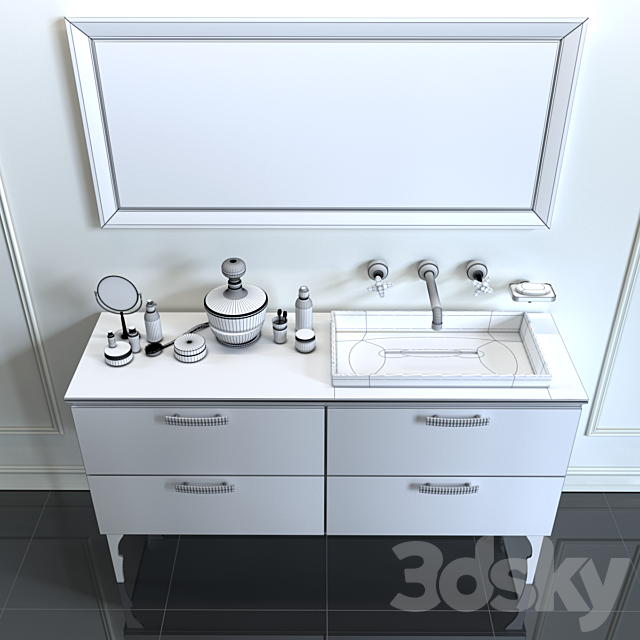 Bathroom furniture Scavolini Magnifica 3ds Max - thumbnail 3