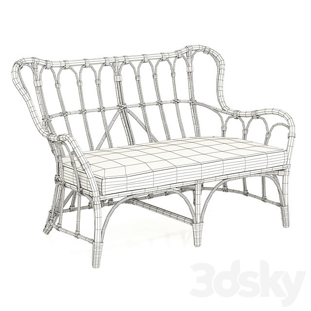 Ikea MASTHOLMEN Loveseat 3ds Max - thumbnail 3