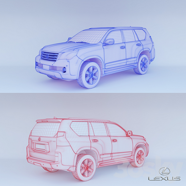 Lexus GX460 3ds Max - thumbnail 2