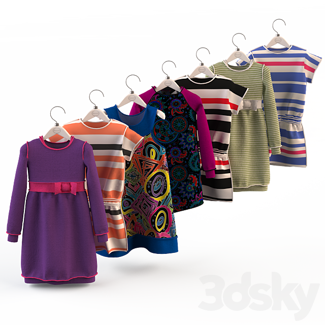 Children’s clothing on the shoulders for girls 3ds Max - thumbnail 2