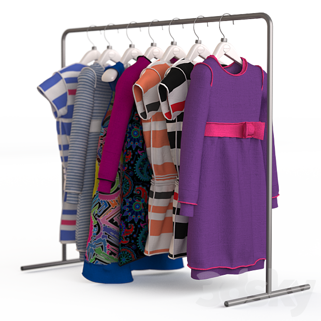 Children’s clothing on the shoulders for girls 3ds Max - thumbnail 3