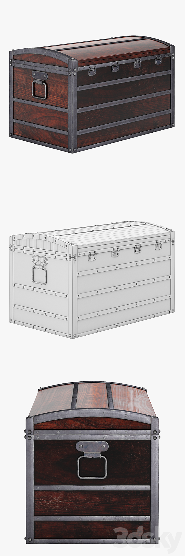 Wooden Chest 3ds Max - thumbnail 2