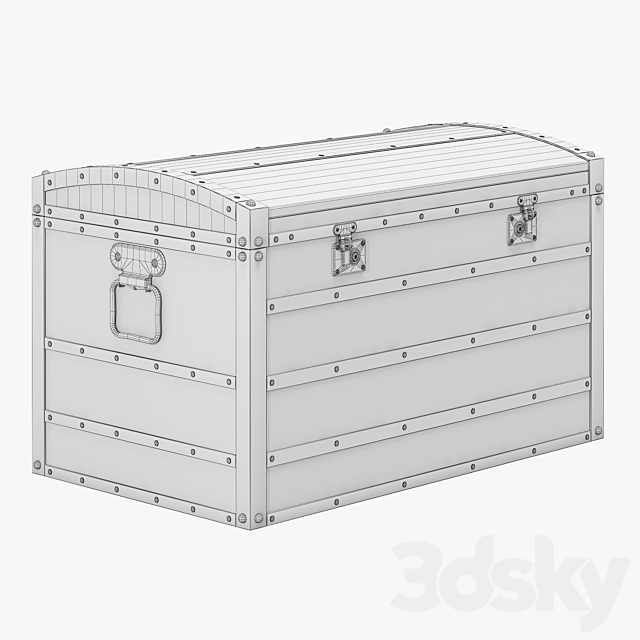 Wooden Chest 3ds Max - thumbnail 3