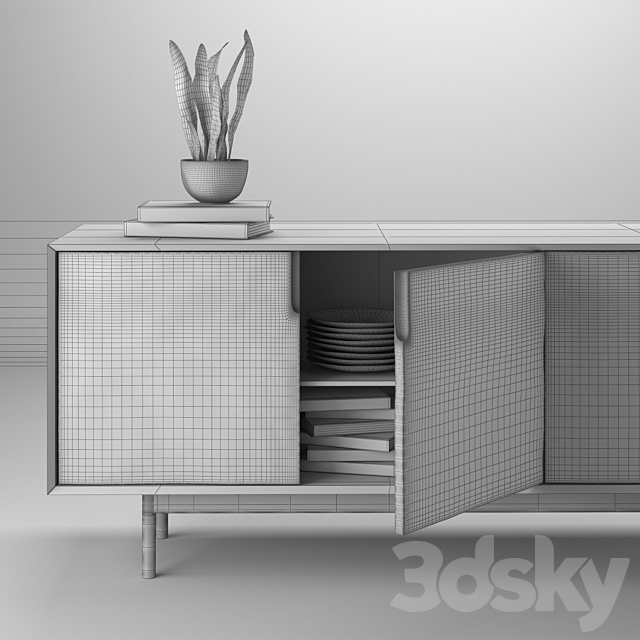 KINGS CREDENZA 3ds Max - thumbnail 2