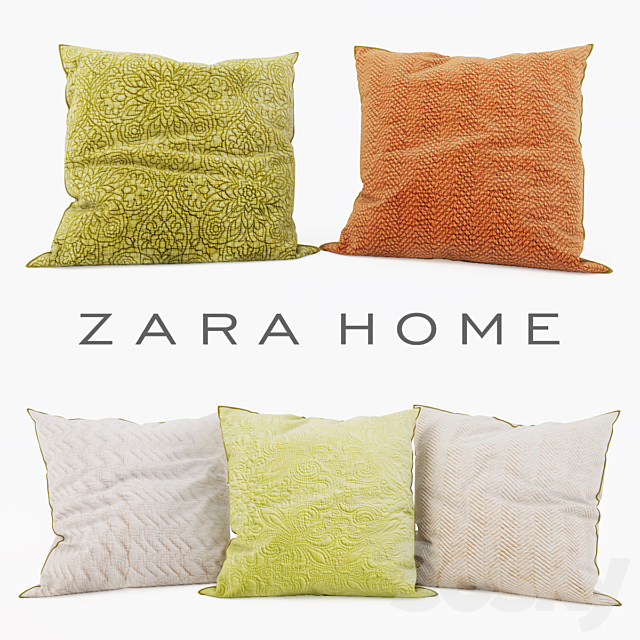 Zara Home - Decorative Pillows set 13 3D Max - 3DMAXTER