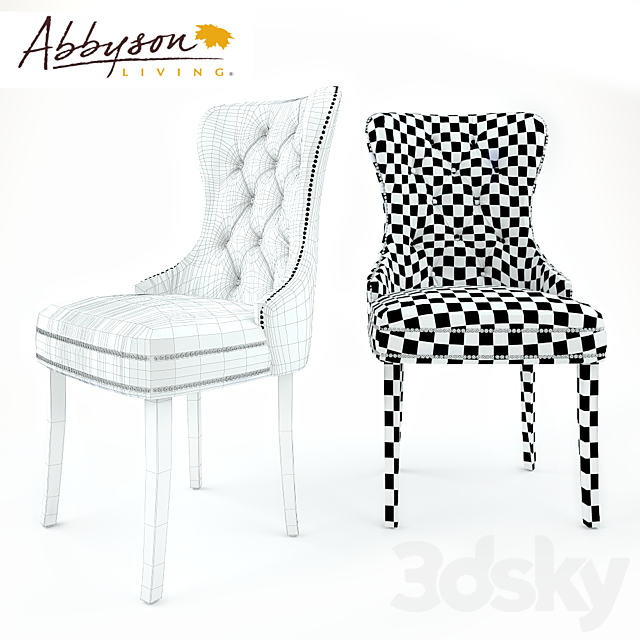 Abbyson Living Versailles Dining Chair 3ds Max - thumbnail 3