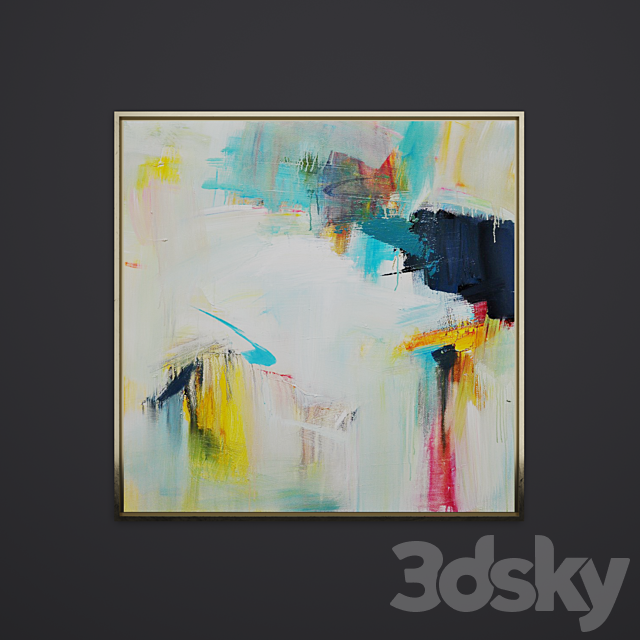 Set of contemporary art 34 3ds Max - thumbnail 3