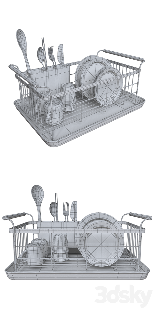 Dish rack 3ds Max - thumbnail 3