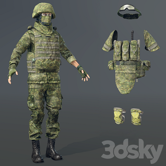 Soldier of the RF Armed Forces 3ds Max - thumbnail 2