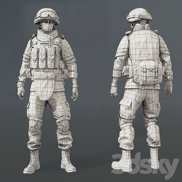 Soldier of the RF Armed Forces 3ds Max - thumbnail 3