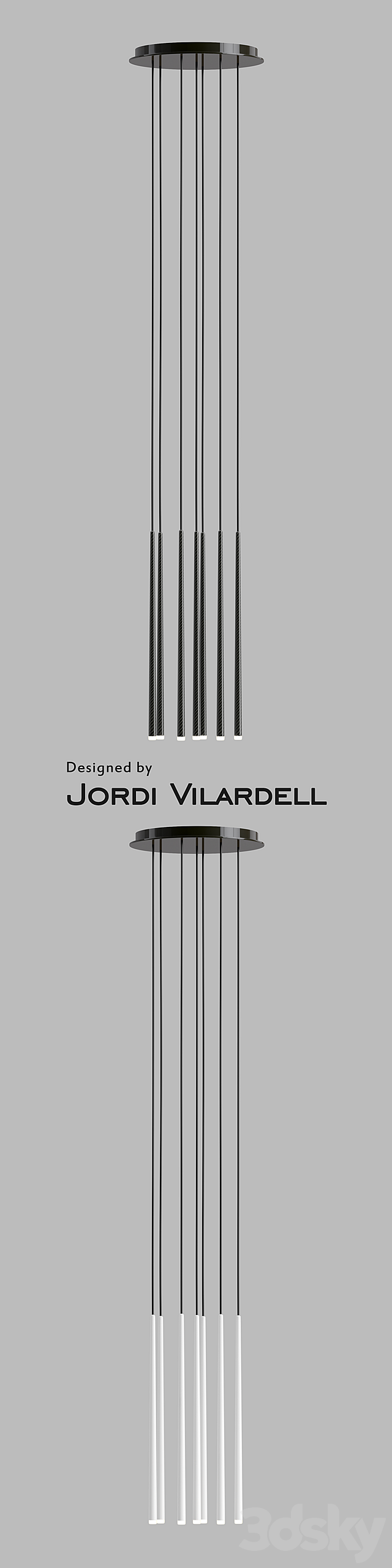 Slim lamps 3ds Max - thumbnail 2