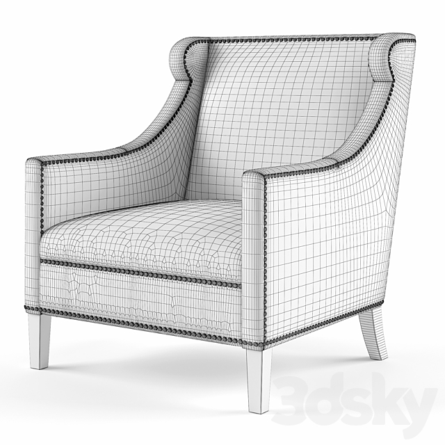 Eichholtz. Chair Jenner. 3ds Max - thumbnail 3