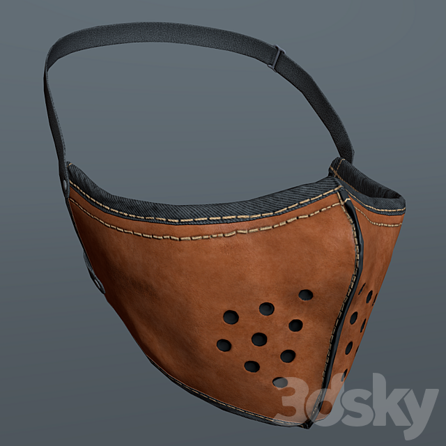Motorcycle helmet and mask 3ds Max - thumbnail 2
