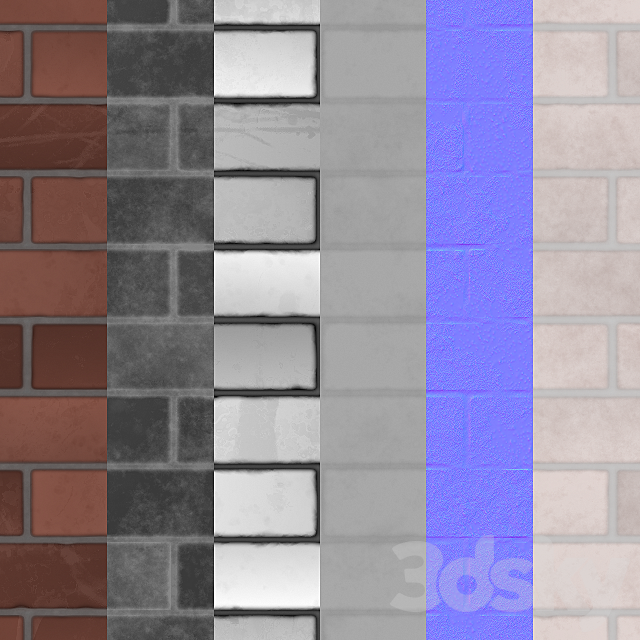 Brick masonry (4x4m) 3ds Max - thumbnail 2