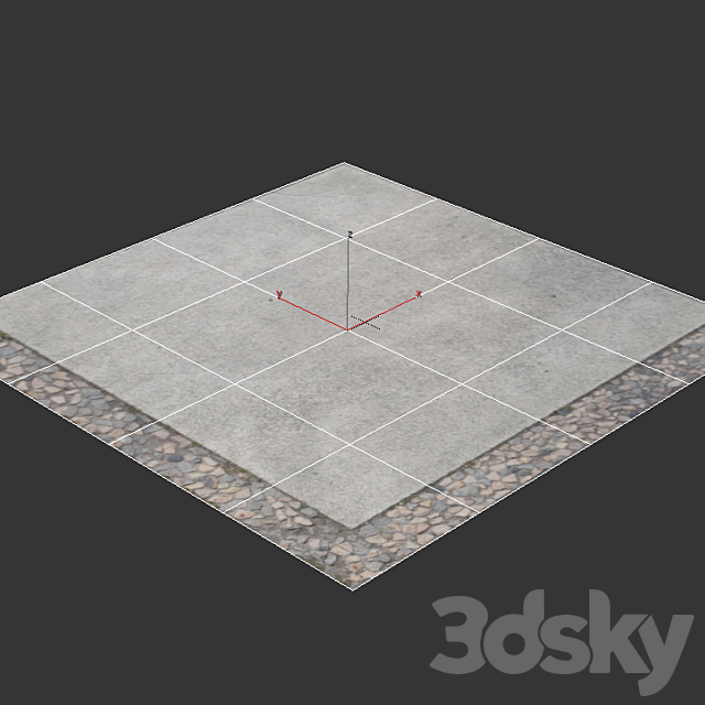 Paving slabs 3ds Max - thumbnail 3