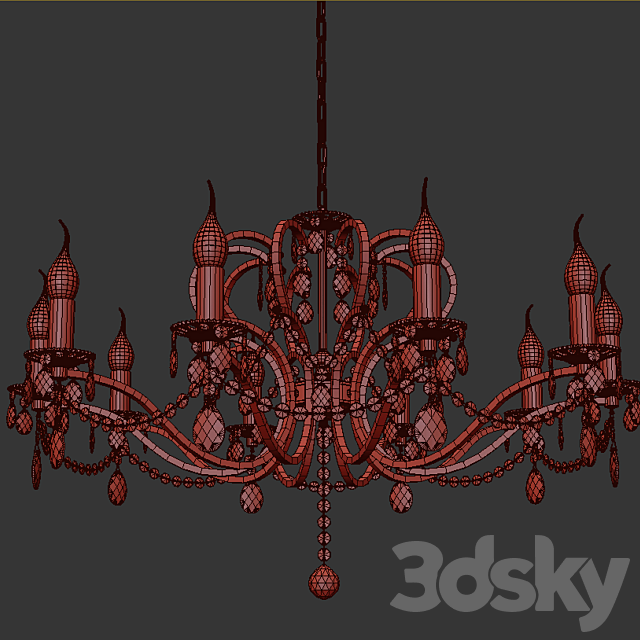 Chandelier Pisani E 1.1.10.601 G 3ds Max - thumbnail 3