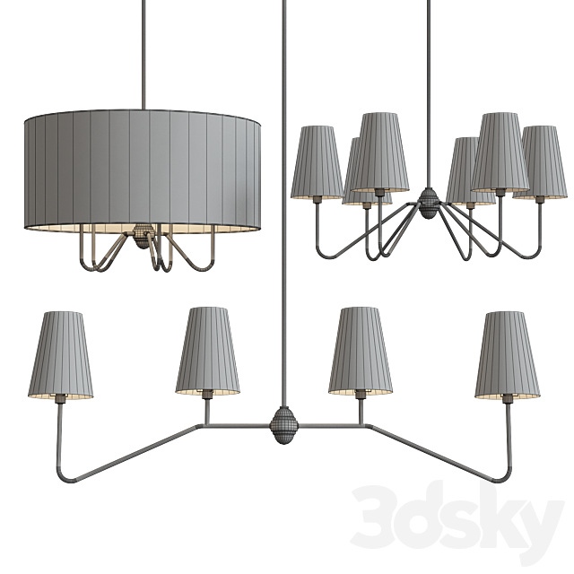 Chandelier collection 3ds Max - thumbnail 2