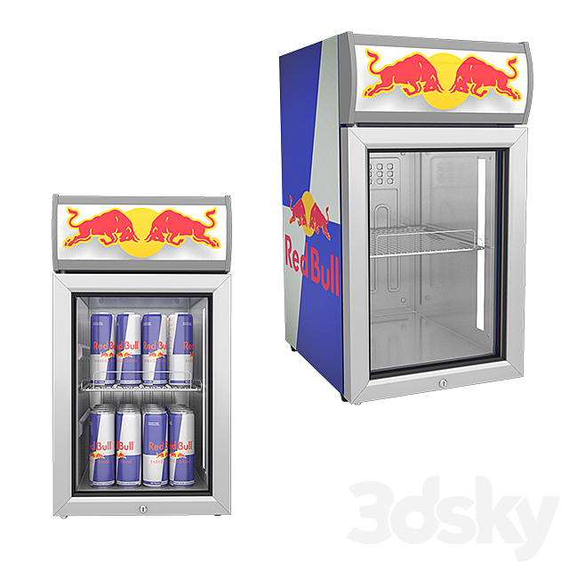 Red bull mini bar 3ds Max - thumbnail 2