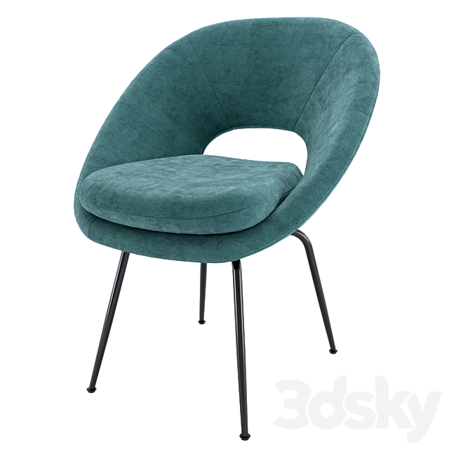 West Elm Orb Dining Chair 3ds Max - thumbnail 3