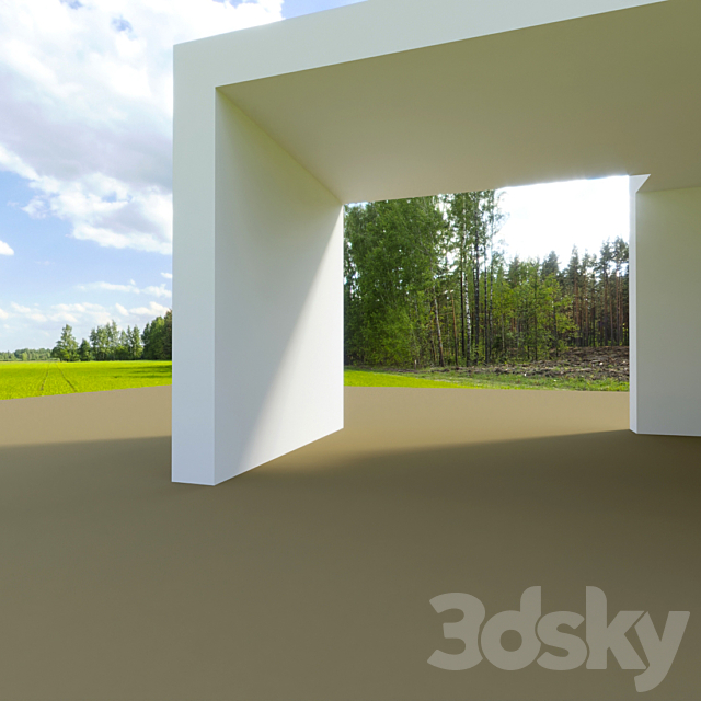 HDRi on the edge of the forest 3ds Max - thumbnail 2