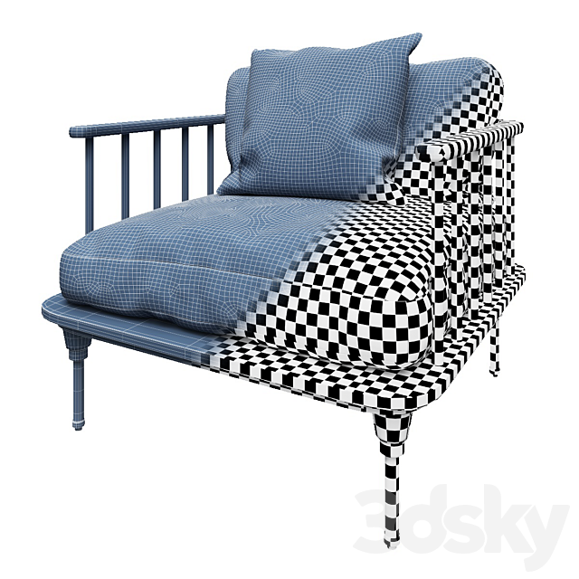 Distrikt Single Seat Sofa 3ds Max - thumbnail 3