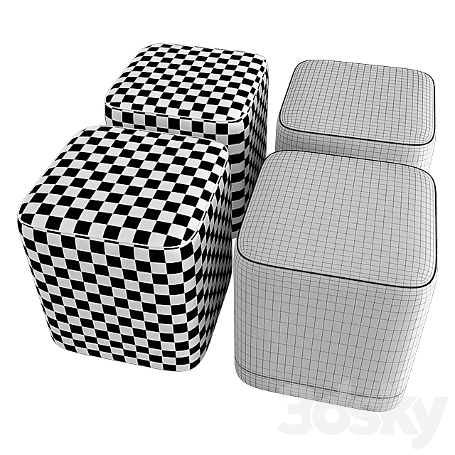 Ottoman (Muzafarov collection) 3ds Max - thumbnail 3