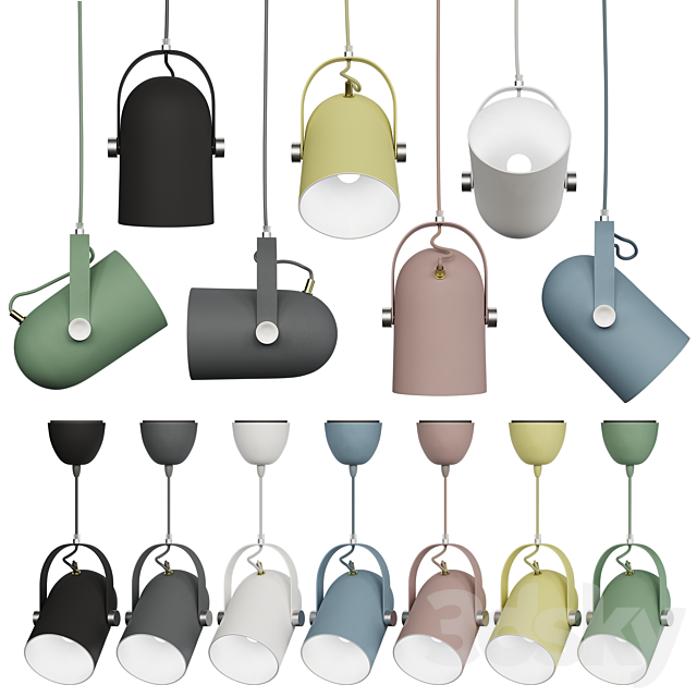 Modern Nordic Angled Drop Light by Ganeep 3ds Max - thumbnail 2