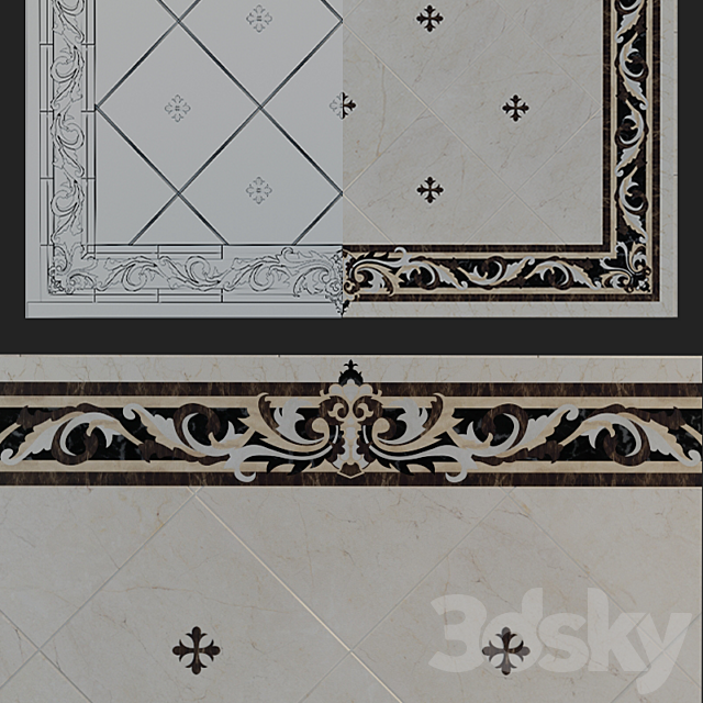 stone floor 1 3ds Max - thumbnail 3