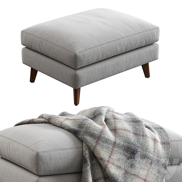living Spaces _ Allie Jade Ottoman 3ds Max - thumbnail 2